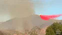Watch firefighters battle one of two fires burning in Ventura County