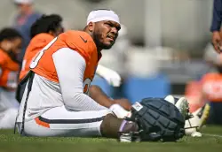 Broncos defensive lineman John Franklin-Myers misses practice with knee injury